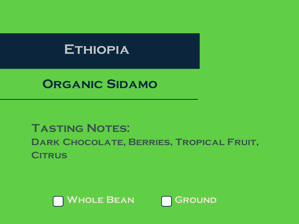 Ethiopia Organic Sidamo (Medium Roast)